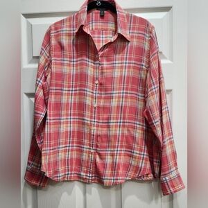 Lauren Ralph Women's Plaid Shirt Size Large